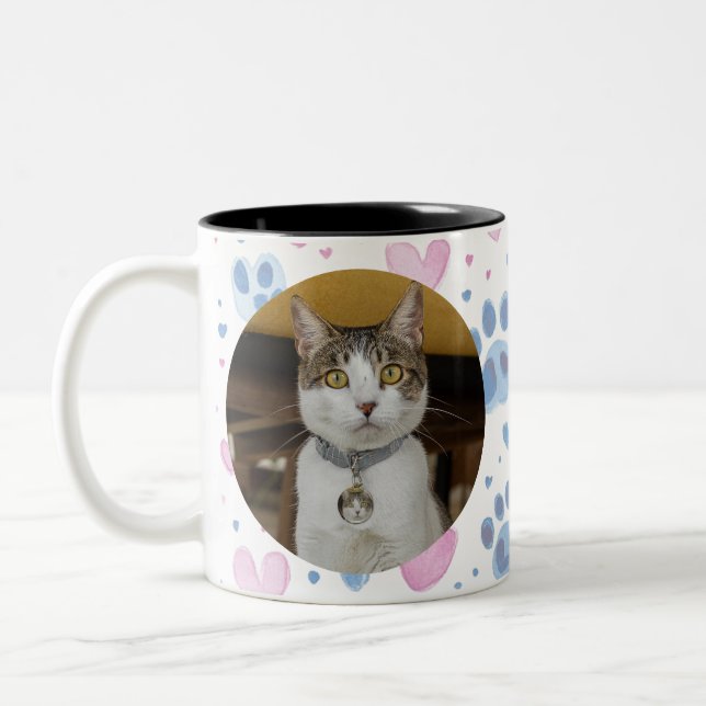 Tasse 2 Couleurs Boug de chat Kitty personnalisé (Gauche)