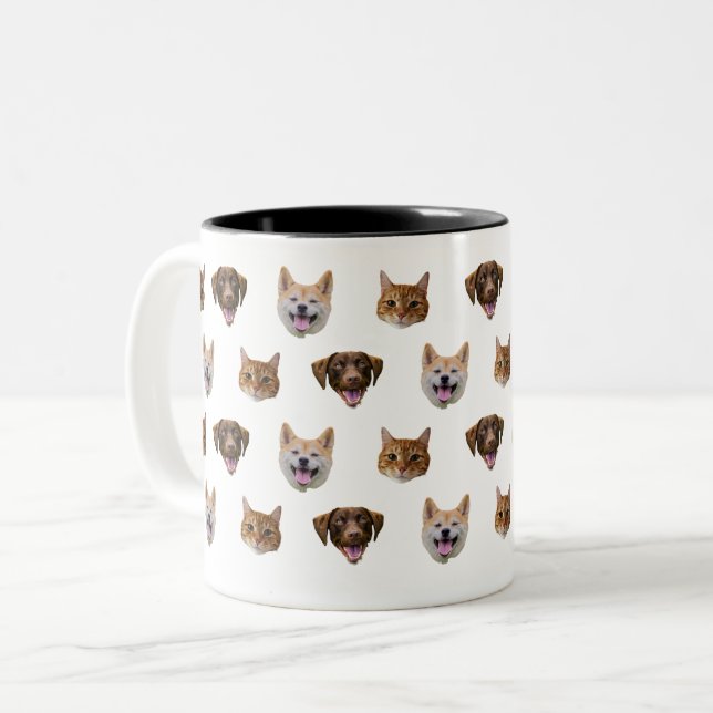 Tasse 2 Couleurs Boug de chien personnalisé, chat de chien maman ca (Devant gauche)