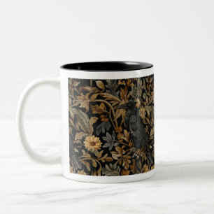 Tasse 2 Couleurs Boug de corbeau floral médiéval - Floral médiéval