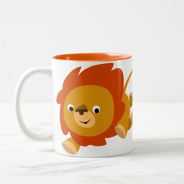 Tasse 2 Couleurs Boug de lion cartonné rapide (Gauche)