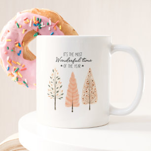 Tasse 2 Couleurs Boug de pin de Noël - Style Hygge minimal