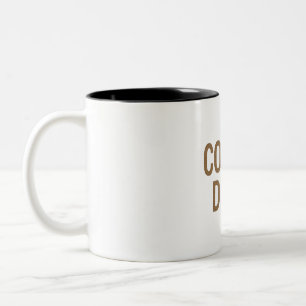 Tasse 2 Couleurs Boug minimaliste à café - Cer élégant à deux tons