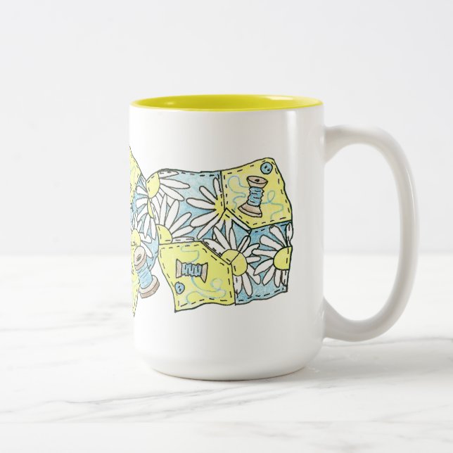 Tasse 2 Couleurs Bouge de café Quilter's (Droit)
