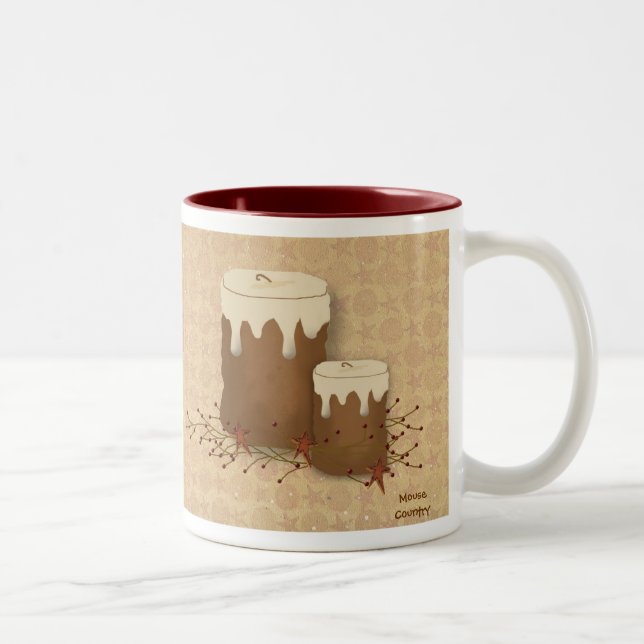 Tasse 2 Couleurs Bougies primitives (Droit)