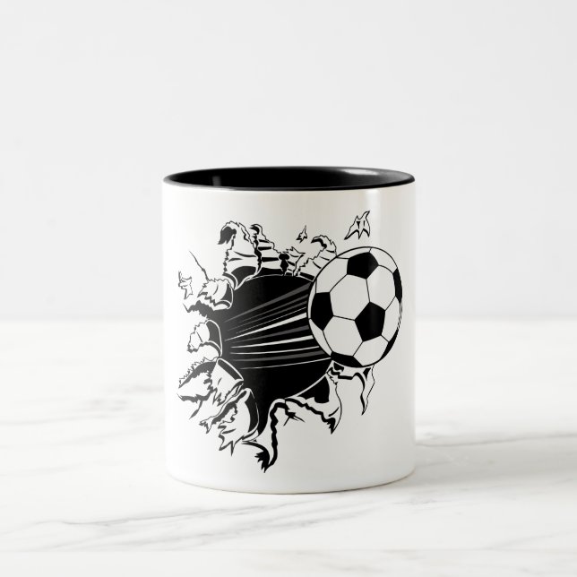 Tasse 2 Couleurs Boule De Football Sortie (Centre)