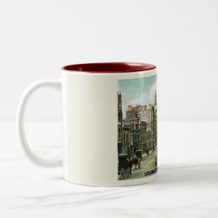 Tasse 2 Couleurs Bourke St., Melbourne, Australie Style Vintage