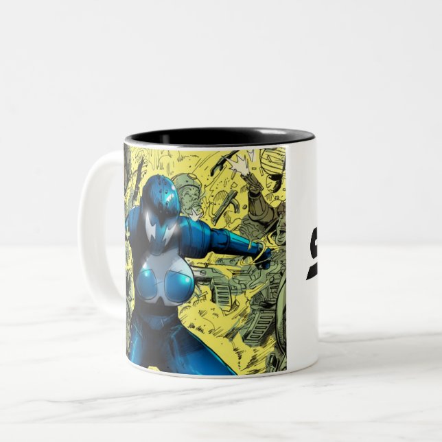 Tasse 2 Couleurs Bouteille à café V2 (Devant gauche)