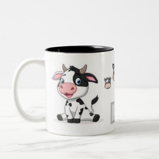 Tasse 2 Couleurs Bouteille de vache personnalisée (Gauche)