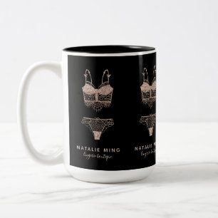 Tasse 2 Couleurs Boutique rose Gold Lingerie Logo Affaires