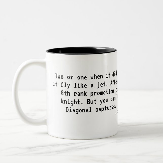 Tasse 2 Couleurs Bouton à bout d'échecs (Gauche)