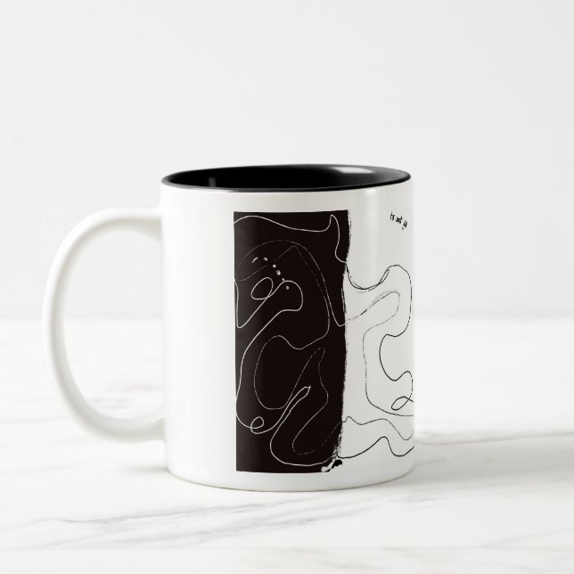 Tasse 2 Couleurs Bouton double impression (Gauche)
