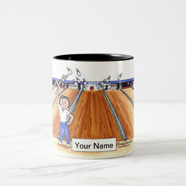 Tasse 2 Couleurs Bowling - Femme (Centre)