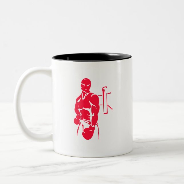 Tasse 2 Couleurs Boxe rouge d'écarlate (Gauche)