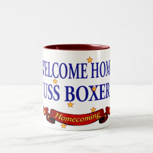 Tasse 2 Couleurs Boxeur à la maison bienvenu d'USS