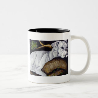 Tasse 2 Couleurs Boxeur blanc