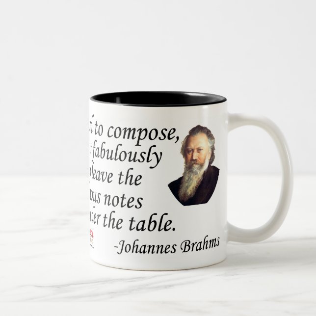Tasse 2 Couleurs Brahms sur la composition (Droit)