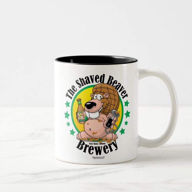 Tasse 2 Couleurs Brasserie rasée de castor (Droit)