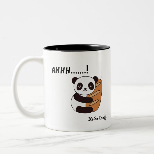 Tasse 2 Couleurs “Bread hugs & panda peace in every sip.” (Gauche)