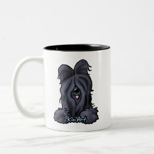 Tasse 2 Couleurs Briard noir KiniArt 