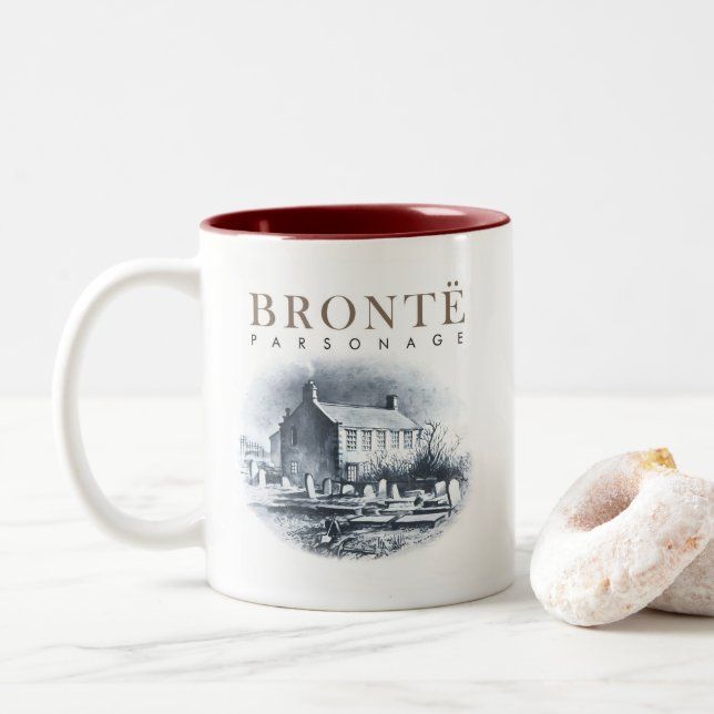 Tasse 2 Couleurs Bronte Parsonage Maison des Brontes (Avec donut)