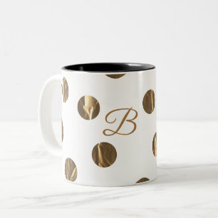 Tasse 2 Couleurs Bronze Faux Shine Pois Moderne tendance chic