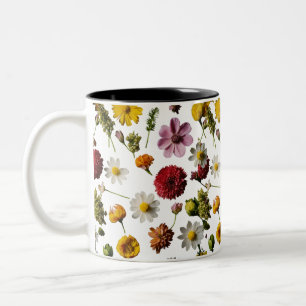 Tasse 2 Couleurs Brouillard à deux tons d'explosion florale (11 oz)