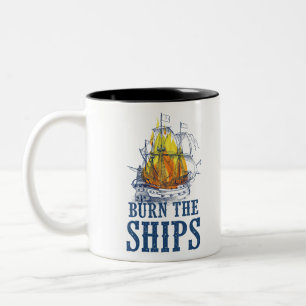 Tasse 2 Couleurs Brûler les navires, Pour les fans de King et Count