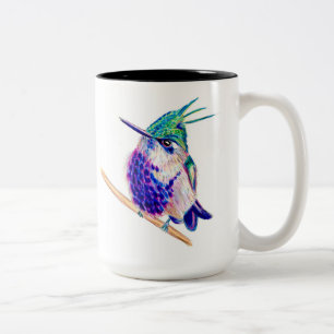 Tasse 2 Couleurs Brume pourpre de colibri vert couronné