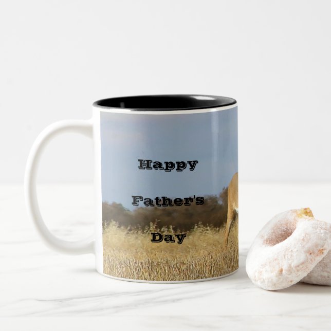 Tasse 2 Couleurs Buck Whitetail (Avec donut)