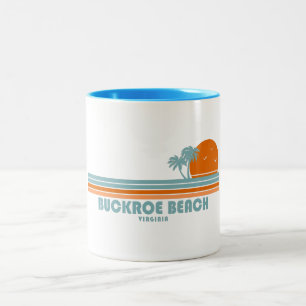 Tasse 2 Couleurs Buckroe Beach Virginia Sun Palm Trees