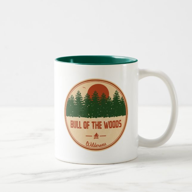 Tasse 2 Couleurs Bull De L'Oregon Wilderness De Bois (Droit)