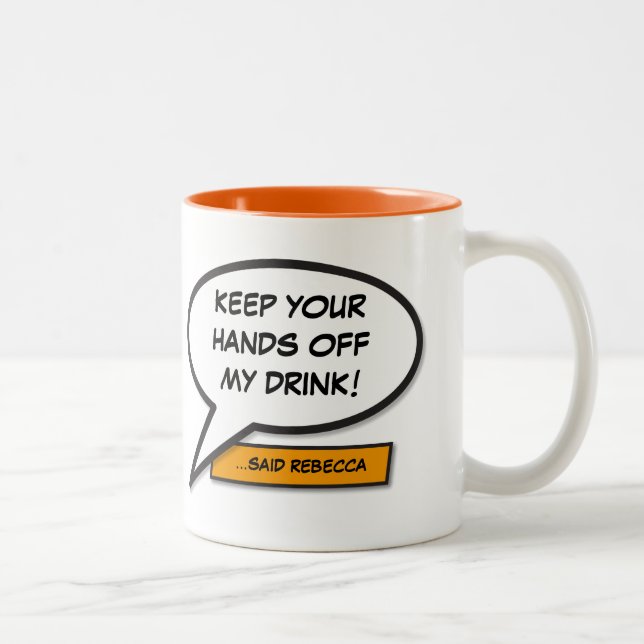 Tasse 2 Couleurs Bulle humoristique personnalisée (Droit)