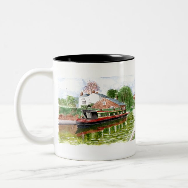 Tasse 2 Couleurs Bungalow et Narrowboat The Wharf (Gauche)
