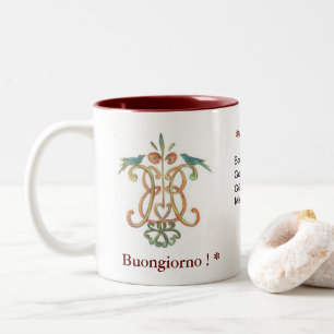 Tasse 2 Couleurs Buongiorno - bonjour deux-a modifié la tonalité la