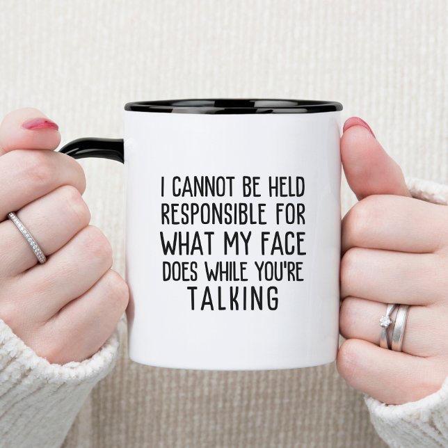 Tasse 2 Couleurs Bureau Humour Non Responsable Drôle & Sarcastique  (Créateur téléchargé)