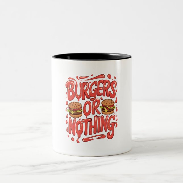 Tasse 2 Couleurs Burgers ou rien (Centre)