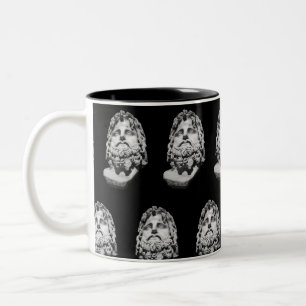 Tasse 2 Couleurs Buste en marbre gréco-romain Classique Noir et Bla