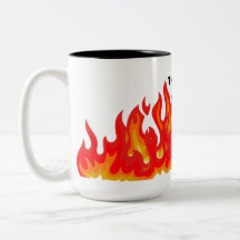"Ça va" (noir + feu et flammes)