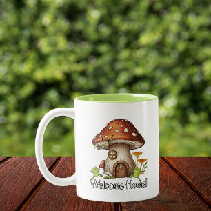Tasse 2 Couleurs Cabane Champignon Enchantée