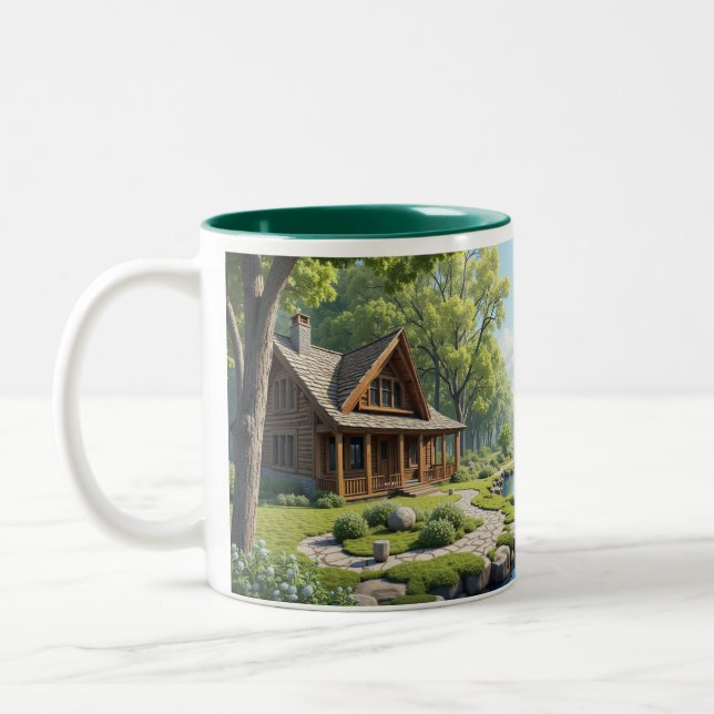 Tasse 2 Couleurs Cabine dans les bois (Gauche)