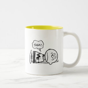 Tasse 2 Couleurs cacahuètes Charlie Brown est en panne