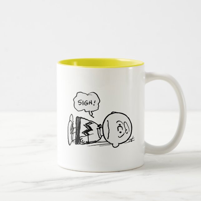 Tasse 2 Couleurs cacahuètes | Charlie Brown est en panne (Droit)