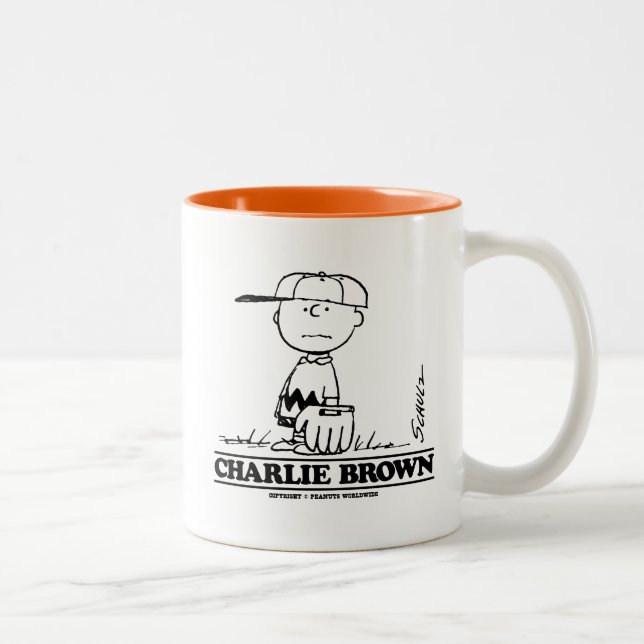 Tasse 2 Couleurs cacahuètes | Charlie Brown Jouer à la balle (Droit)