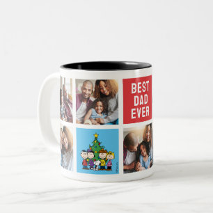Tasse 2 Couleurs cacahuètes de Noël   Papa Photo Collage