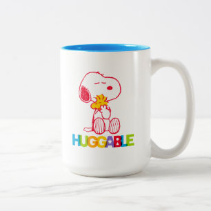 Tasse 2 Couleurs cacahuètes   Snoopy & Woodstock Huggable
