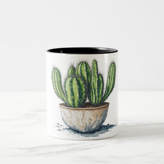 Tasse 2 Couleurs Cactus en casserole (Centre)