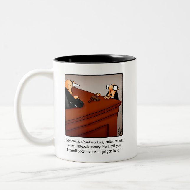Tasse 2 Couleurs Cadeau à café Humour de l'avocat (Gauche)