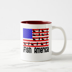 Tasse 2 Couleurs Cadeau Amérique iFish de pêche