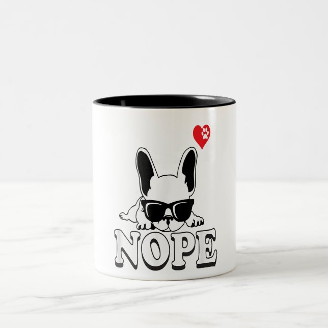 Tasse 2 Couleurs Cadeau Bulldog en France (Centre)