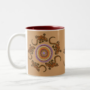 Tasse 2 Couleurs Cadeau d'art aborigène australien